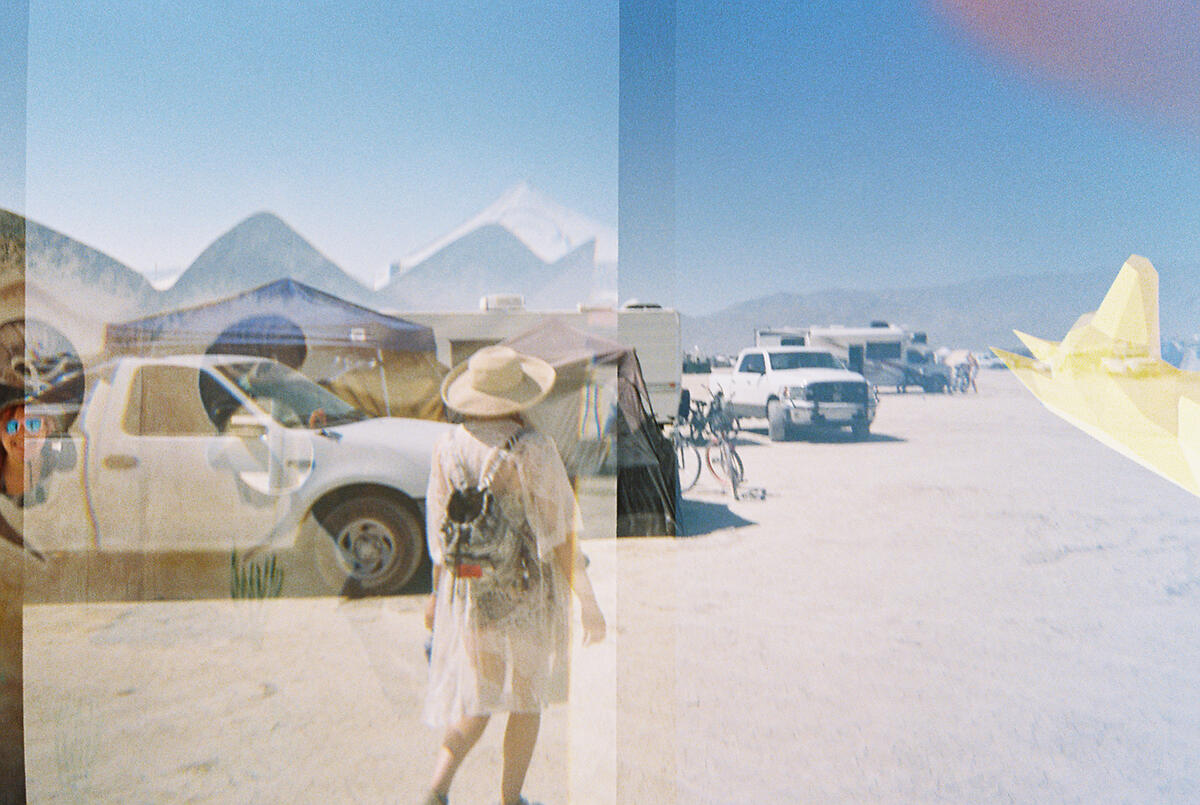 Molly out at the playa