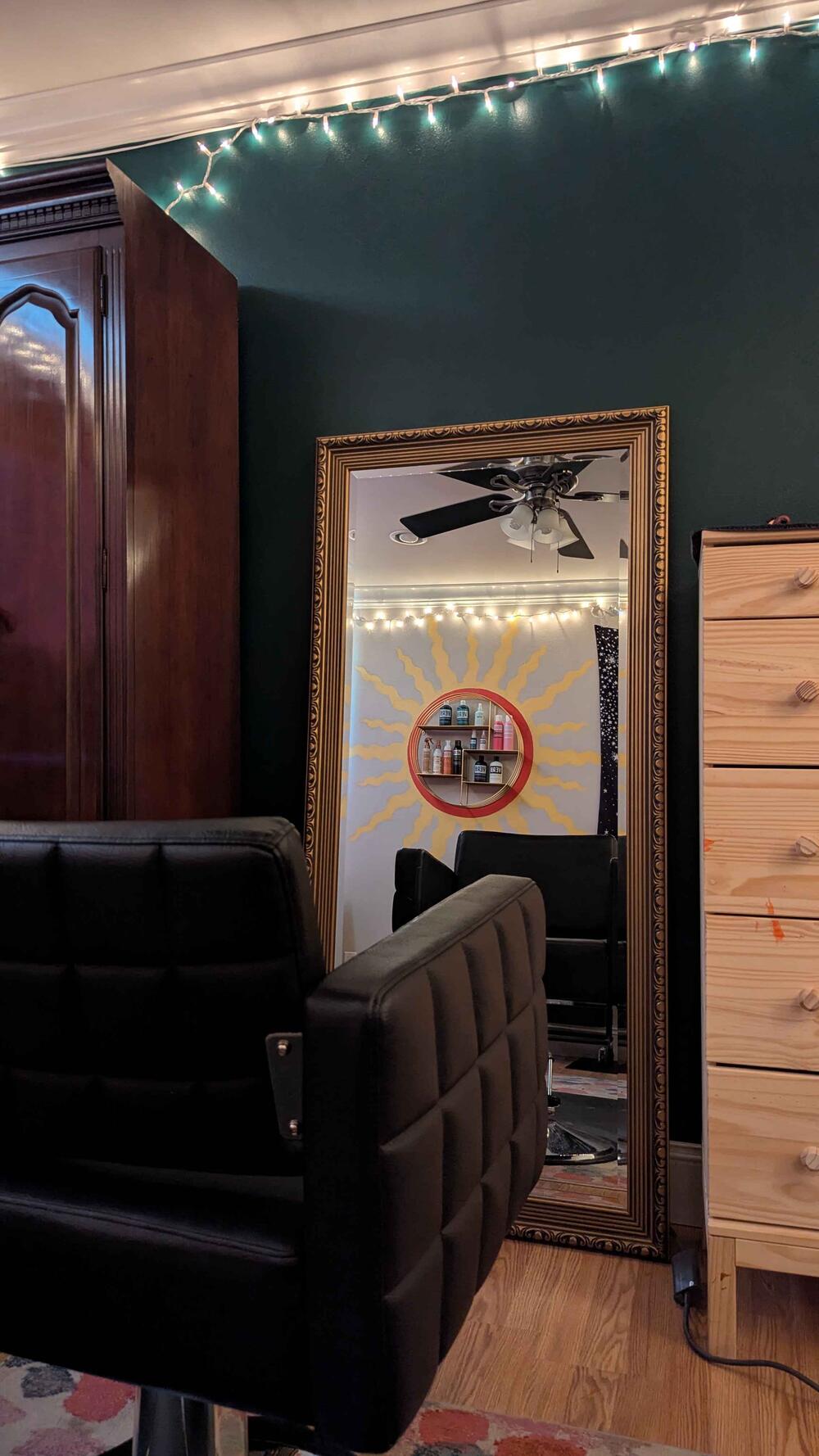 Inside the home salon